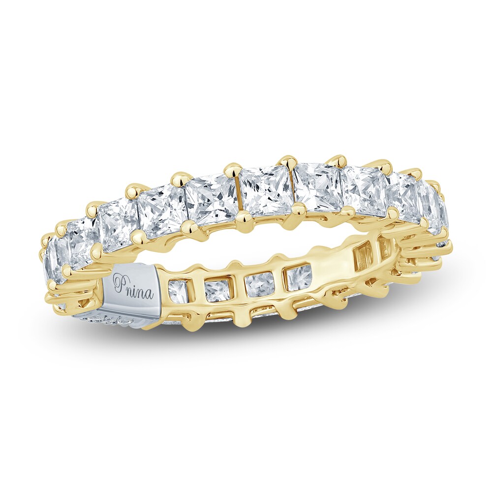 Pnina Tornai Diamond Eternity Ring 2-3/4 ct tw Princess 14K Yellow Gold XJ8tU8K2