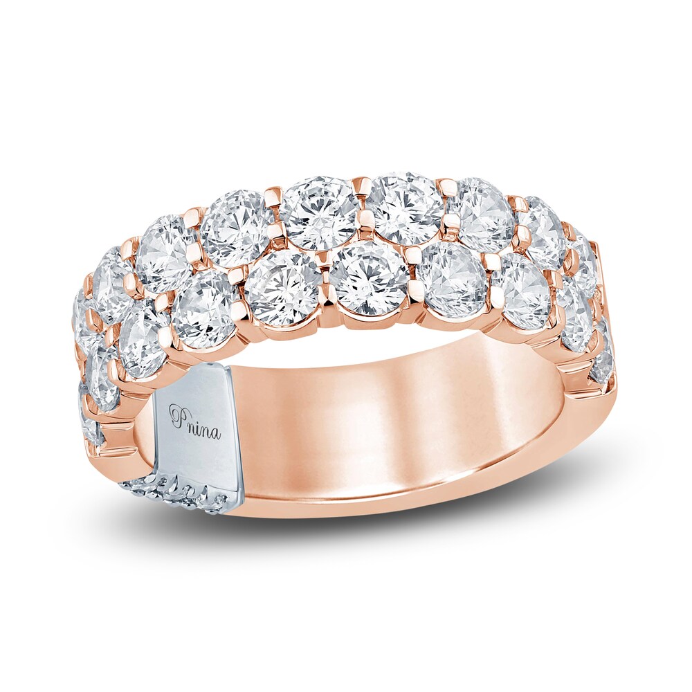 Pnina Tornai Lab-Created Diamond Anniversary Band 3 ct tw Round 14K Rose Gold XKRK0JpH