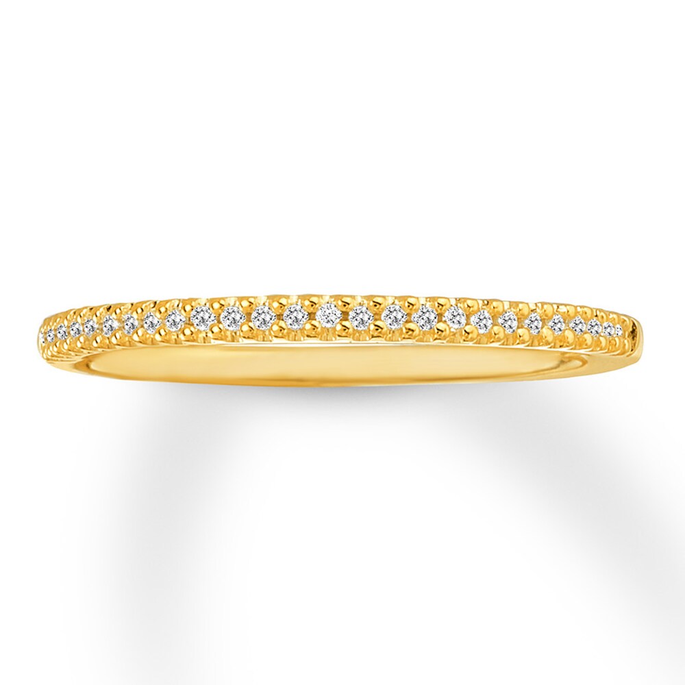 Diamond Anniversary Band 1/15 ct tw Round-cut 14K Yellow Gold XLJTWs2y