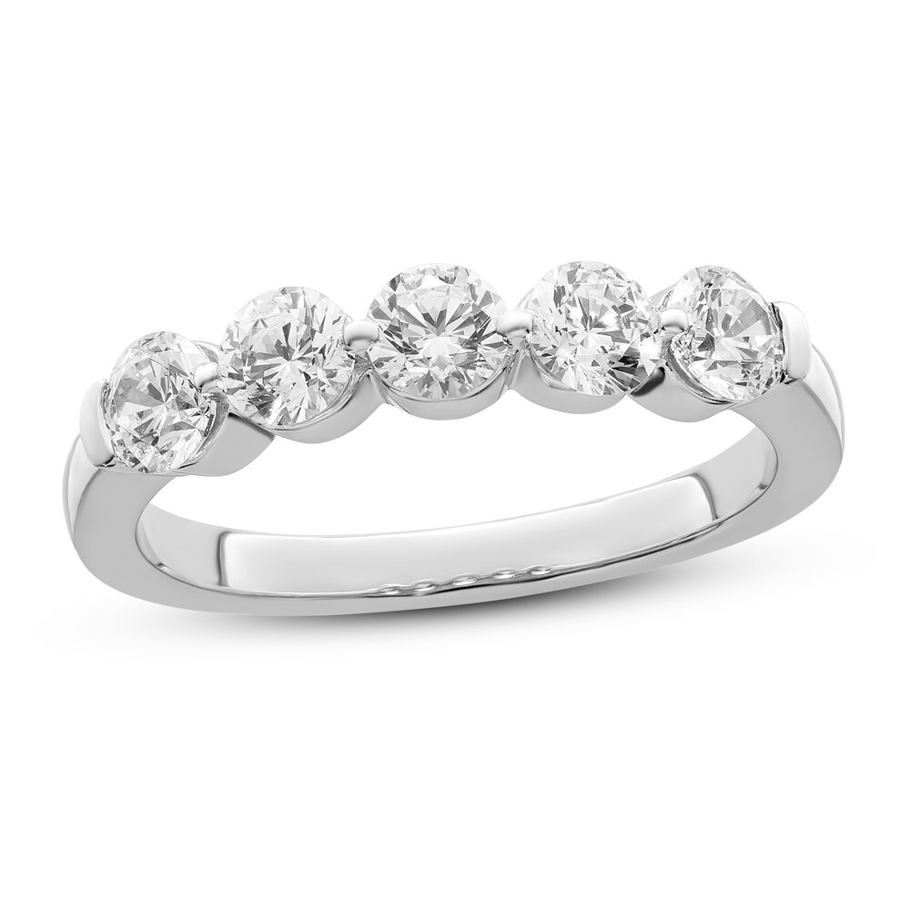 Diamond Anniversary Band 1 ct tw Round 14K White Gold XQZugKb4