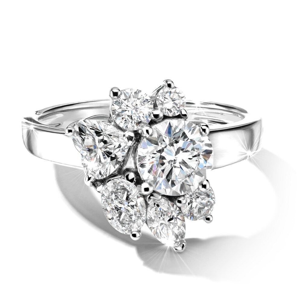 Jared Atelier Diamond Ring 2-1/4 ct tw Round/Marquise/ Oval/Heart Platinum XSMn5Uxg