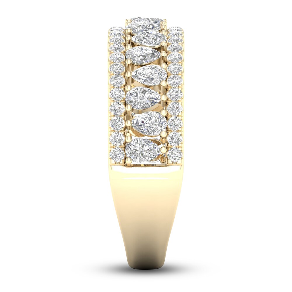 Diamond Anniversary Band 1 ct tw Pear/Round 14K Yellow Gold XT7u3s6K