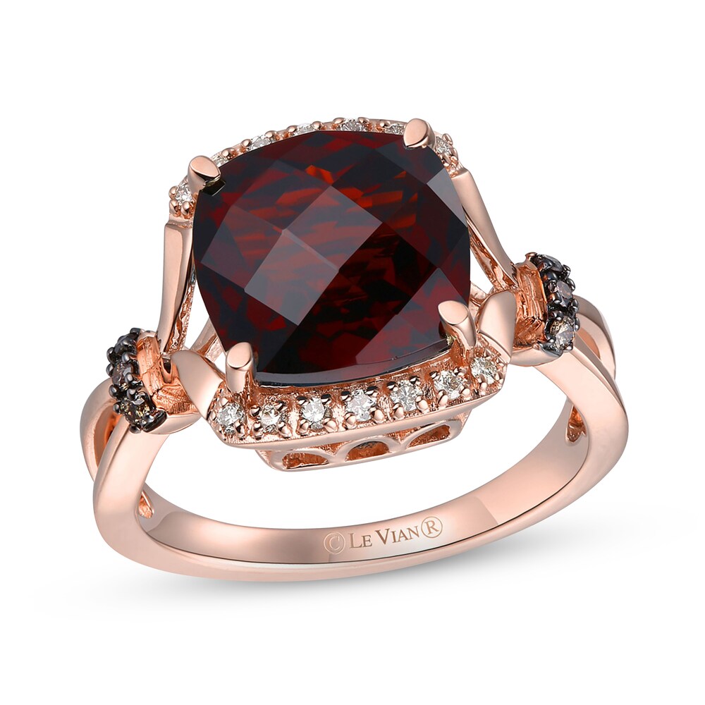 Le Vian Natural Garnet Ring 1/8 ct tw Diamonds 14K Strawberry Gold Xbd4BgAJ