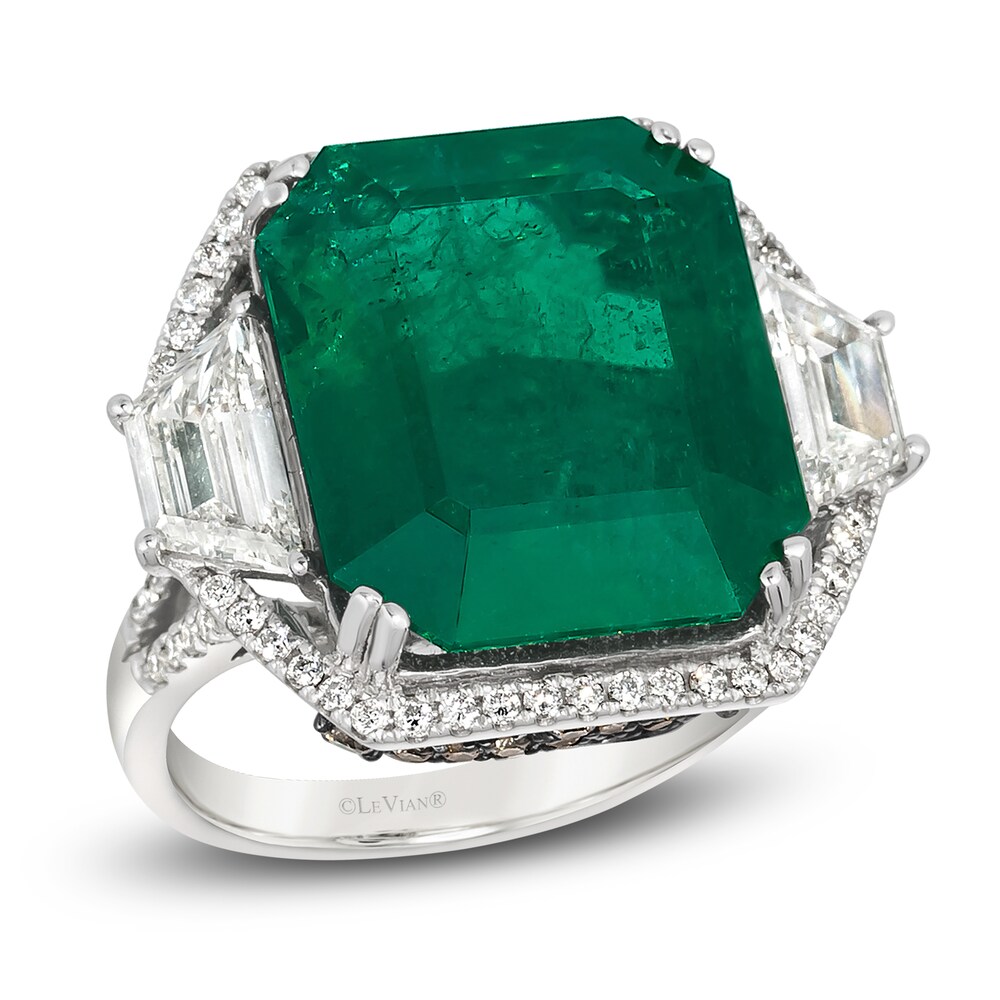 Le Vian Natural Emerald Ring 2-3/8 ct tw Diamonds 18K Vanilla Gold Xxt4JlC6