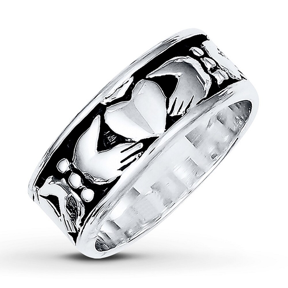 Men's Claddagh Ring Sterling Silver 8mm XzWA5UzJ