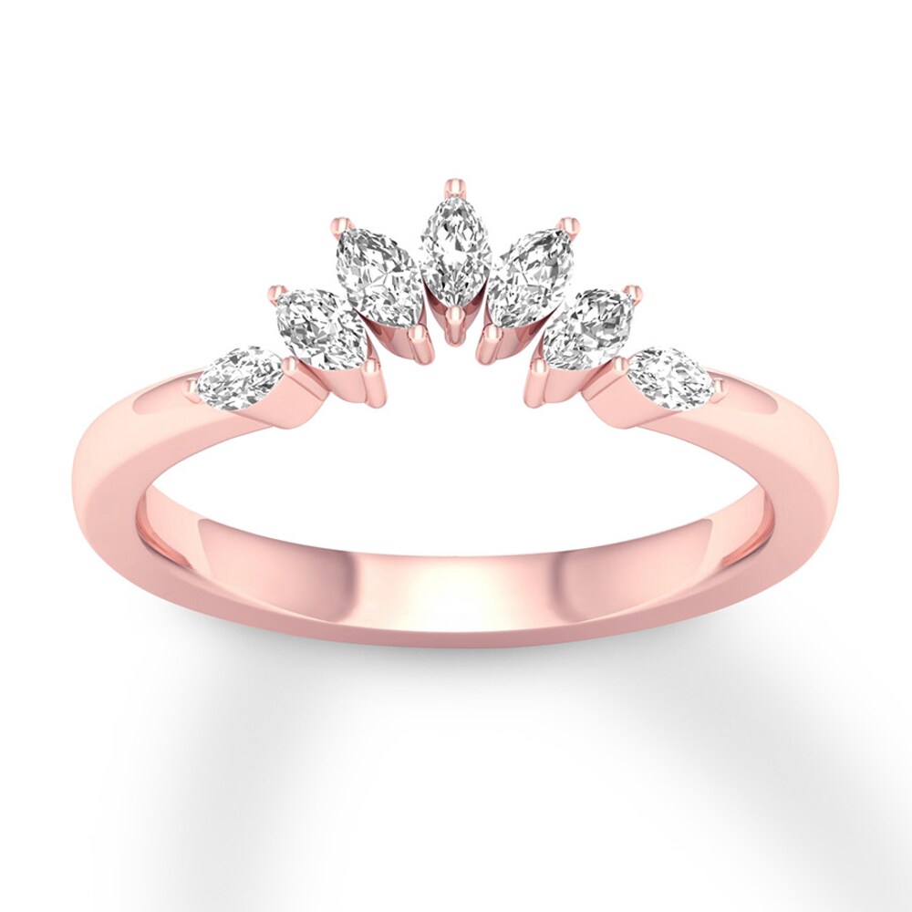 Diamond Contour Ring 1/3 carat tw Marquise 14K Rose Gold Y7wvxXYs