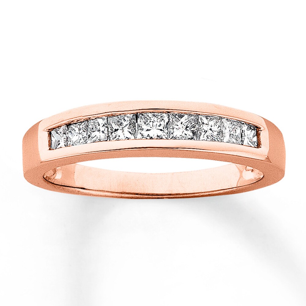 Diamond Anniversary Band 1 ct tw Princess-cut 14K Rose Gold YCZi1tzM