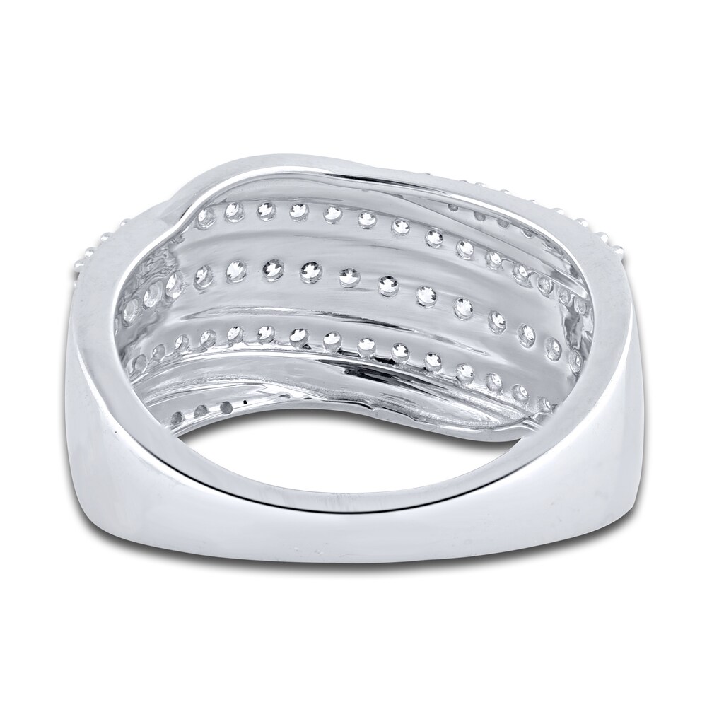 Diamond Wave Anniversary Band 1/2 ct tw Round 14K White Gold YIgDCnyc