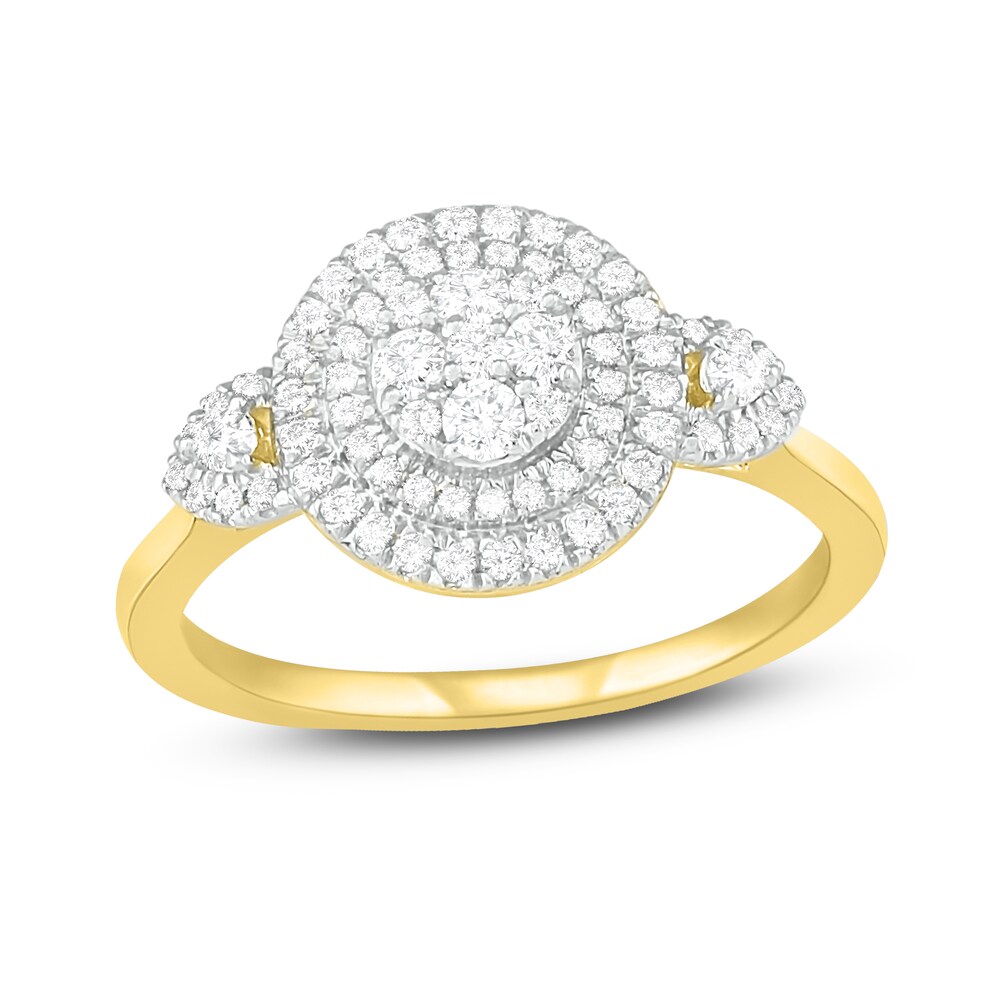 Diamond Ring 1/2 ct tw Round 14K Yellow Gold YJ1lU2Ft