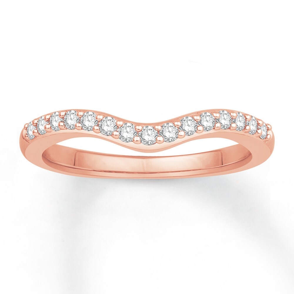 Diamond Anniversary Band 1/4 ct tw Round-cut 14K Rose Gold YM76vUco