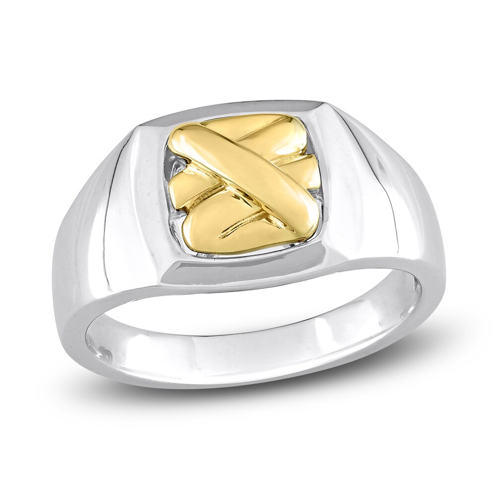Men's Y-Knot Ring 14K Two-Tone Gold YRNWteLY