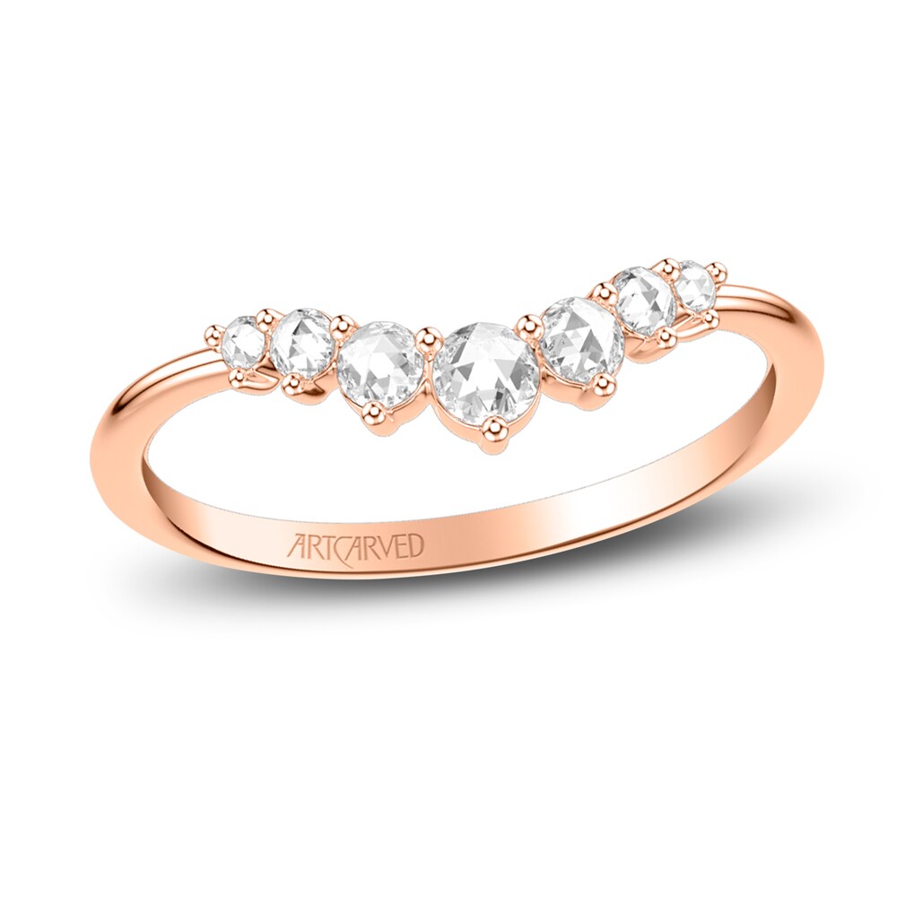 ArtCarved Rose-Cut Diamond Anniversary Band 1/5 ct tw 14K Rose Gold YfwDe5VJ