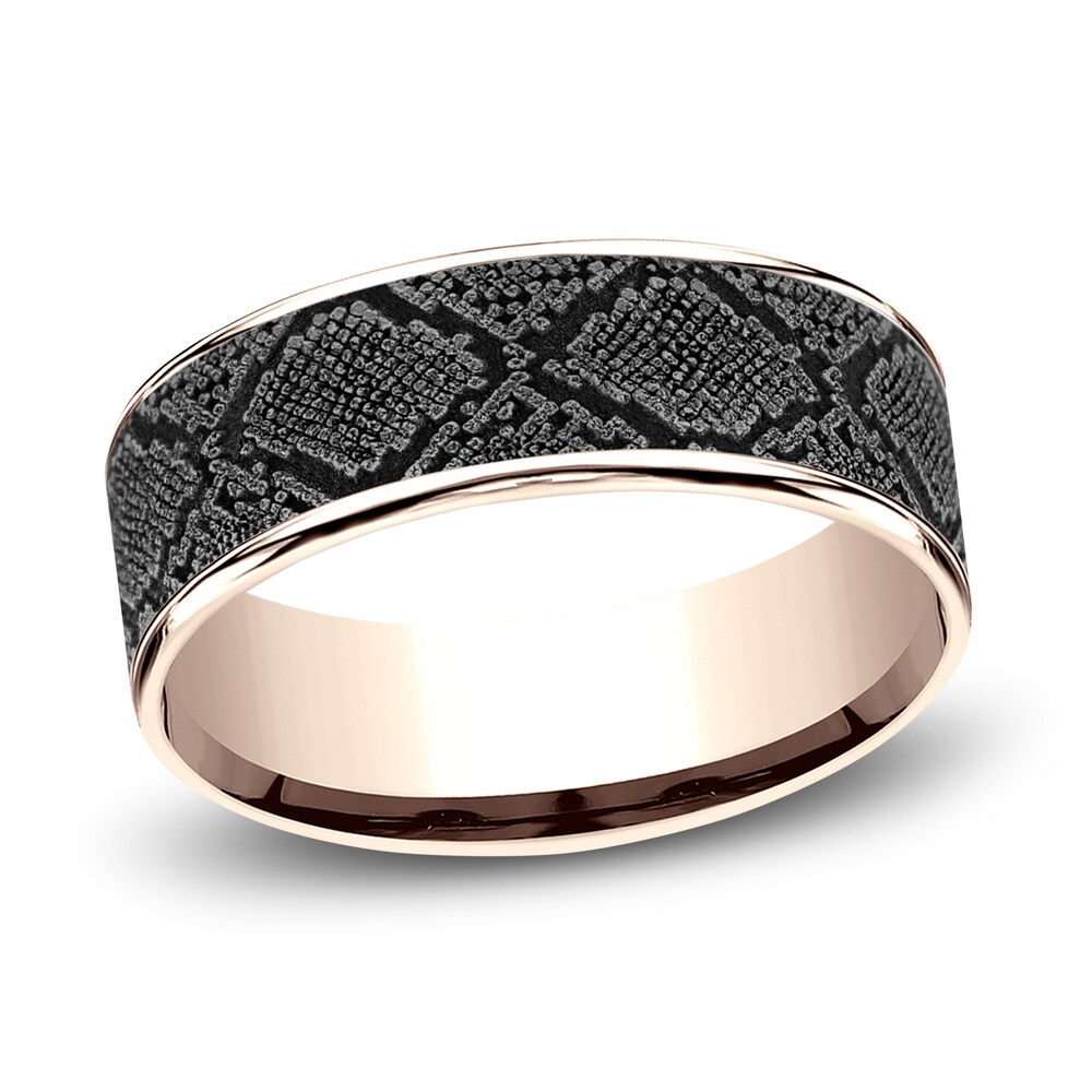 Snake Wedding Band Tantalum/14K Rose Gold 7.5mm YlekUjHd