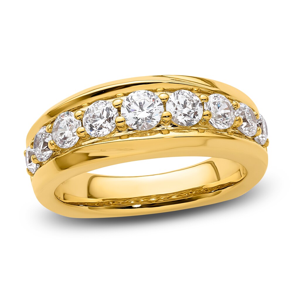 Hearts Desire Diamond Anniversary Ring 1-1/4 ct tw Round 18K Yellow Gold Z7KGO8lv