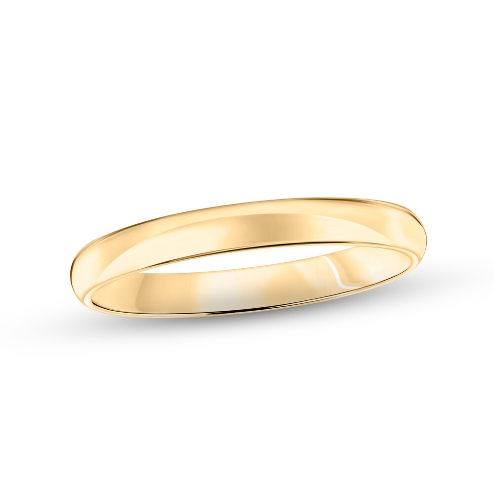 Polished Wedding Band 14K Yellow Gold 3.0mm ZCt6Y2IO