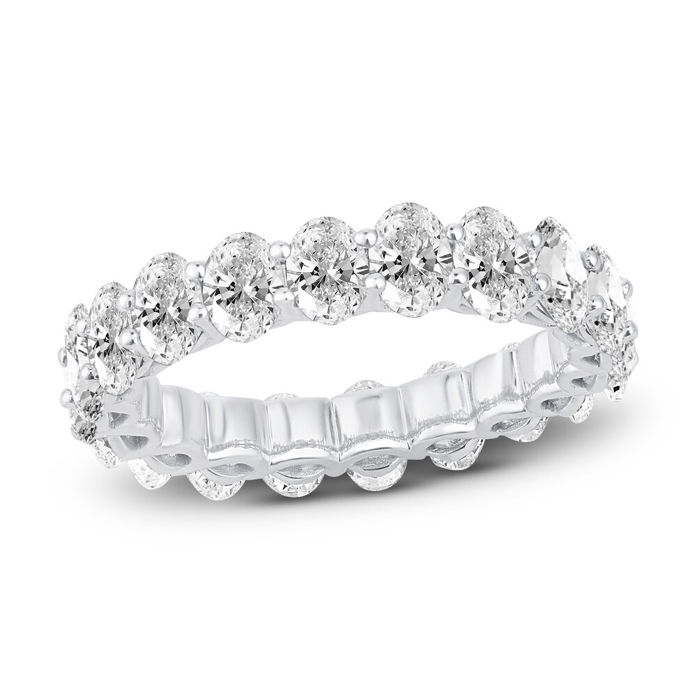 Diamond Eternity Band 4 ct tw Oval 14K White Gold ZLMk7Uln