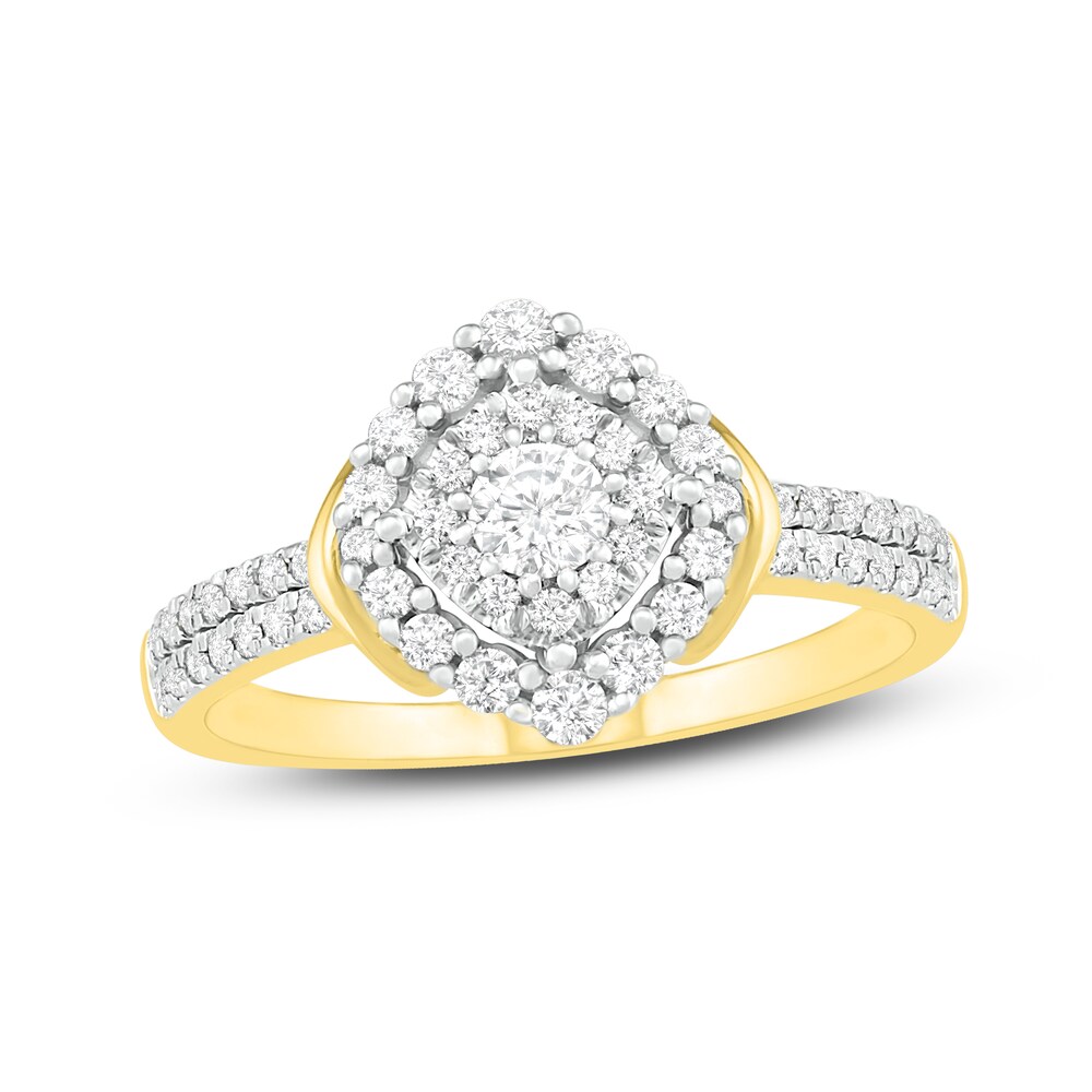 Diamond Ring 1/2 ct tw Round 14K Yellow Gold ZWIKuDzK