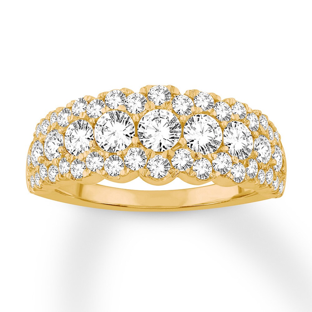 Diamond Anniversary Band 2 ct tw Round-cut 14K Yellow Gold ZXFckPts