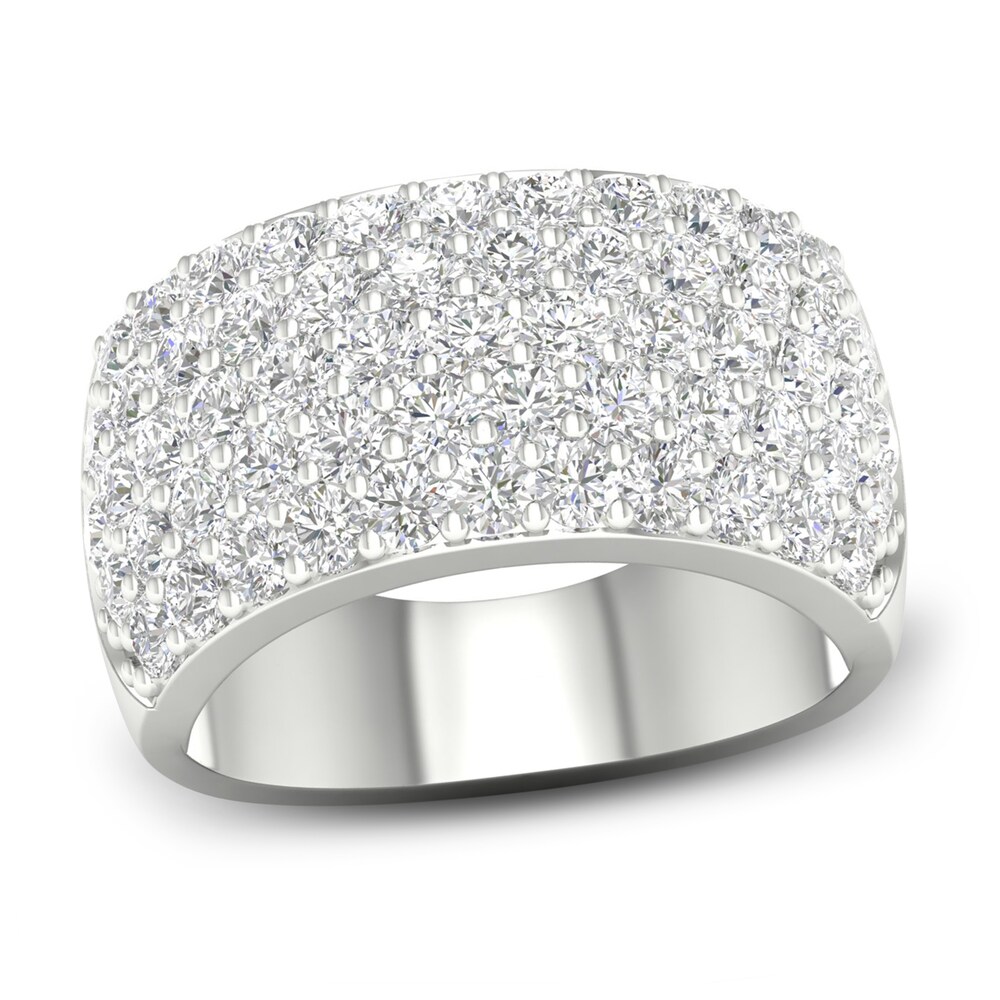 Lab-Created Diamond Ring 3 ct tw Round 14K White Gold ZqaVJSfz