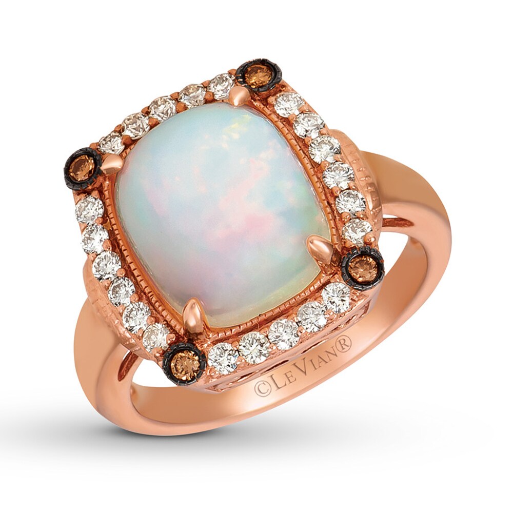 Le Vian Opal Ring 1/2 carat tw Diamonds 14K Strawberry Gold Zu3OlR4I