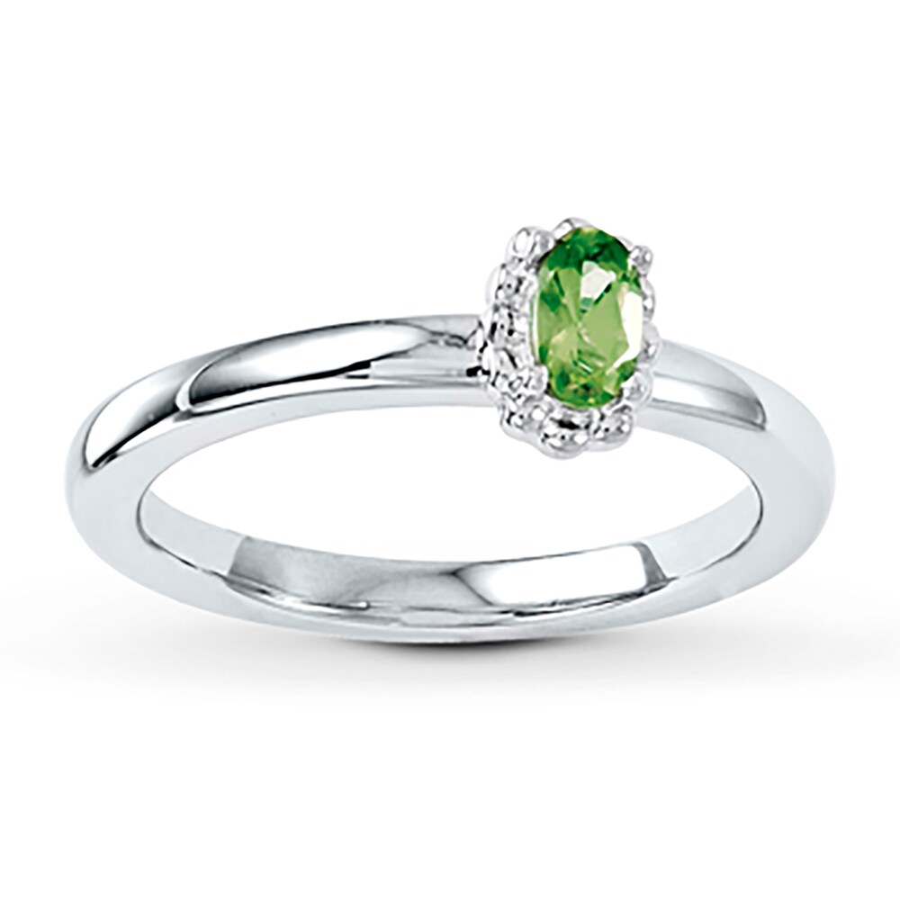 Stackable Ring Peridot Sterling Silver ZyMyOHst