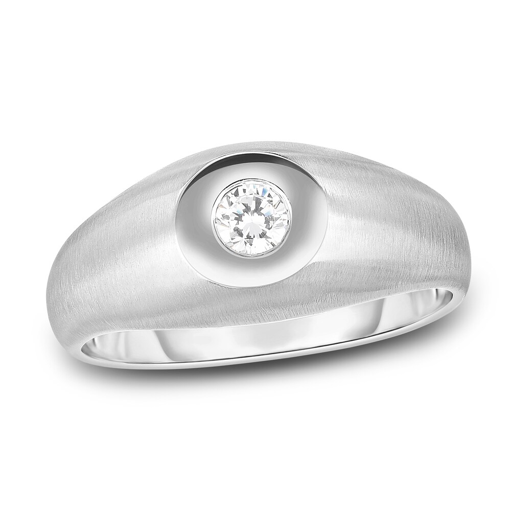 Men's Diamond Anniversary Ring 1/5 ct tw Round 14K White Gold aGqMjIK8