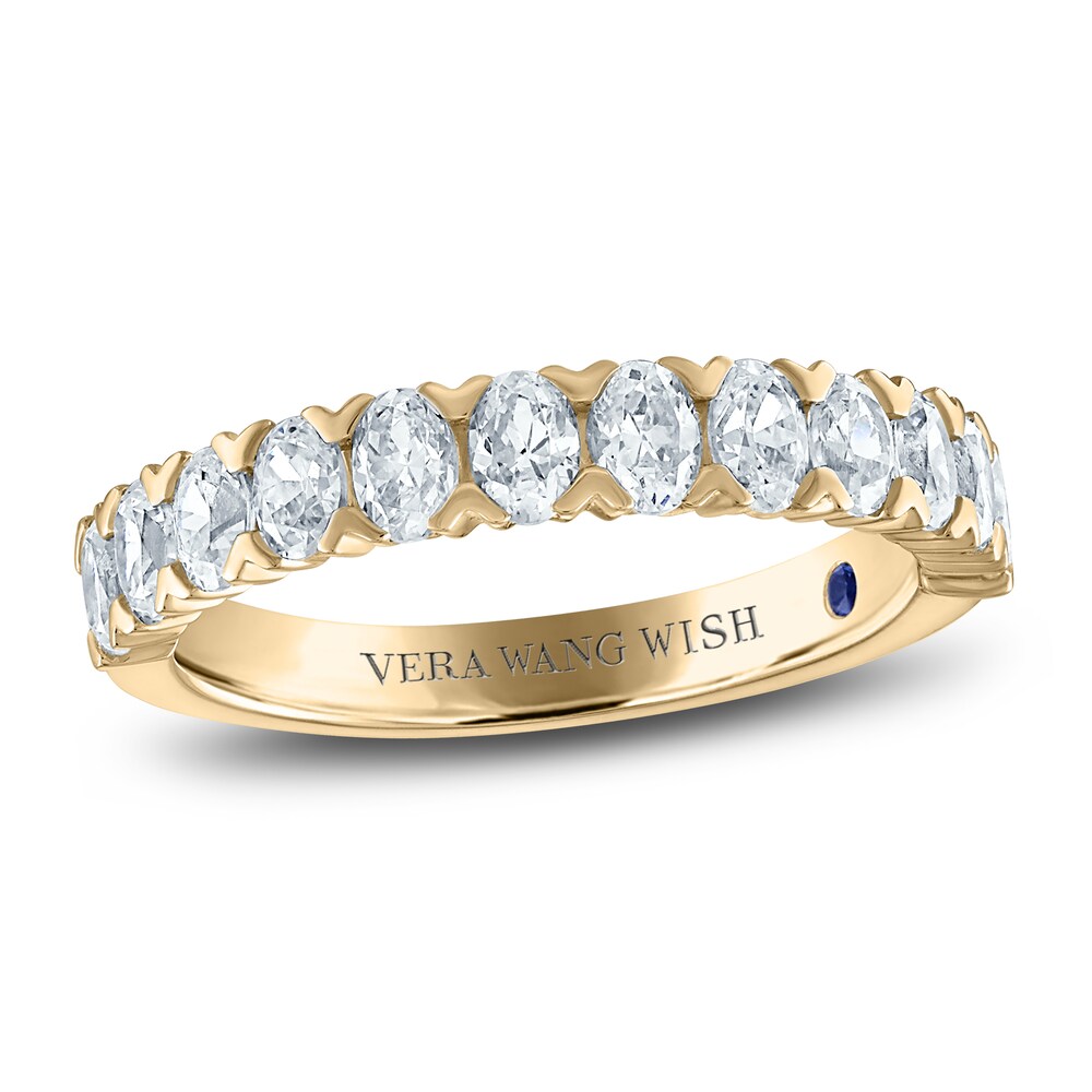 Vera Wang WISH Diamond Wedding Band 1-1/4 ct tw Oval 14K Yellow Gold aJxy7N8C