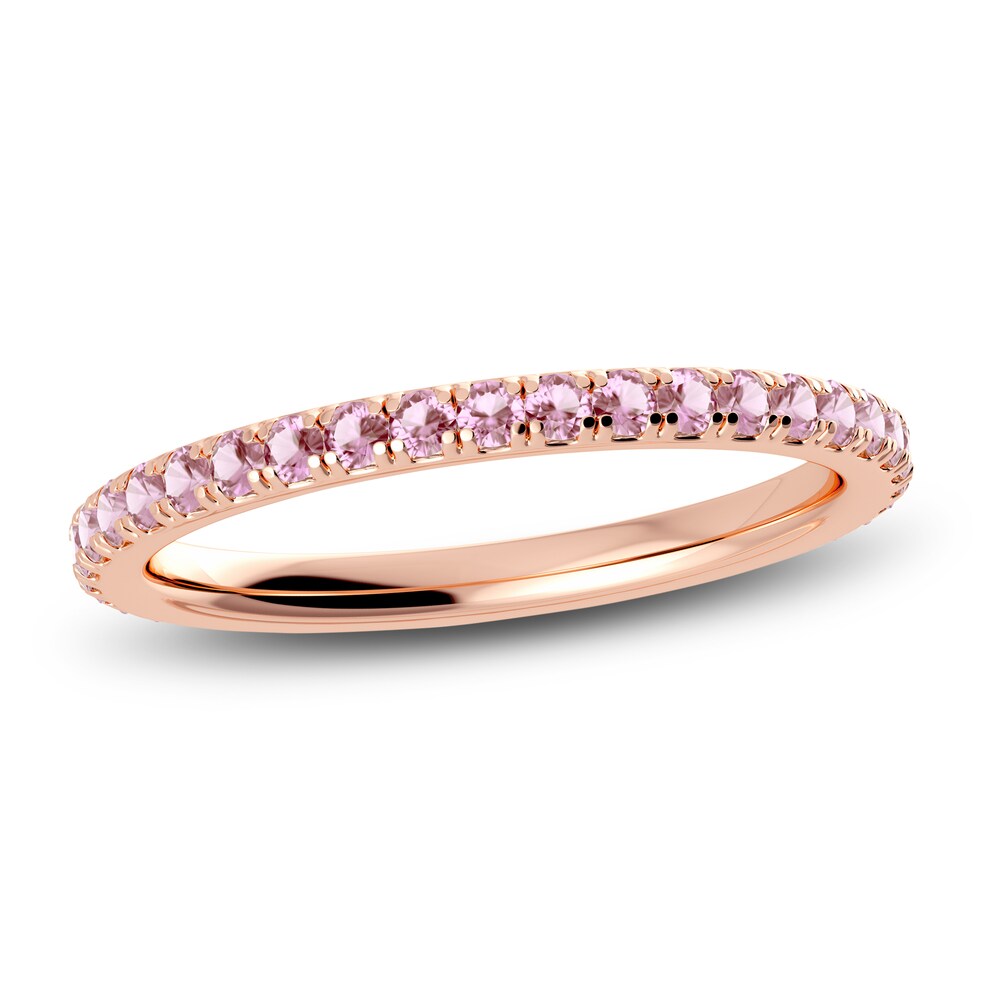 Juliette Maison Natural Pink Tourmaline Eternity Ring 10K Rose Gold aKtq7BI0