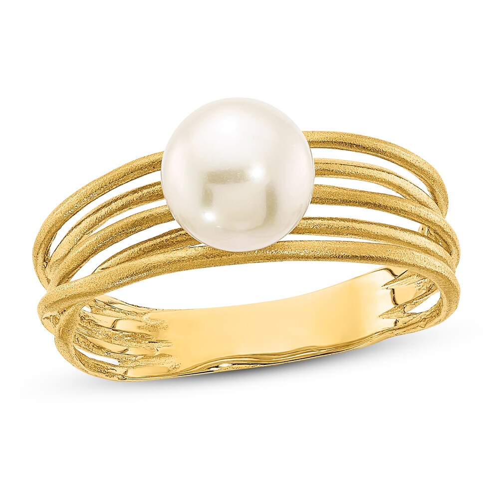 Cultured Freshwater Pearl Ring 14K Yellow Gold aNlgecw6