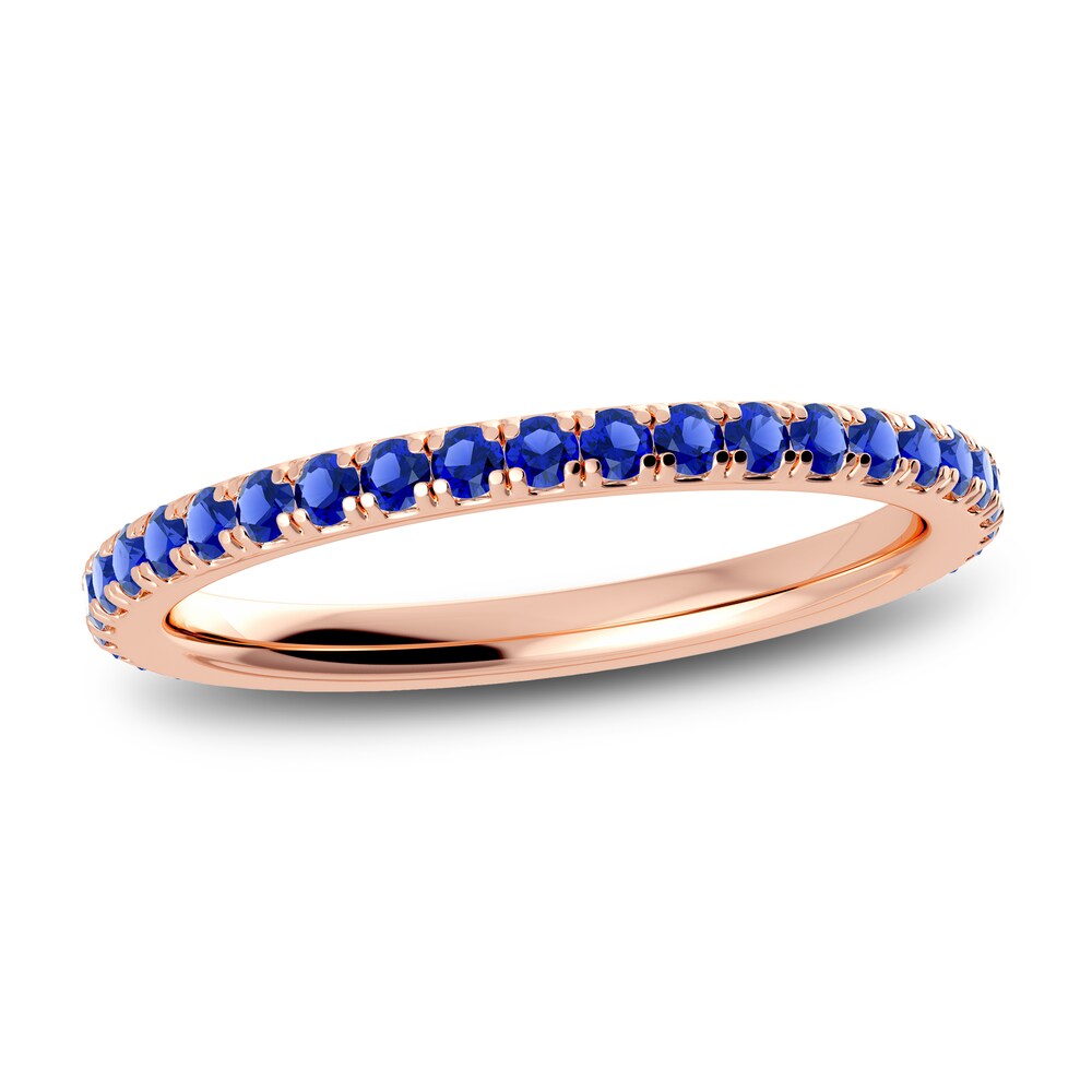 Juliette Maison Natural Blue Sapphire Eternity Ring 10K Rose Gold aTNeQMGt