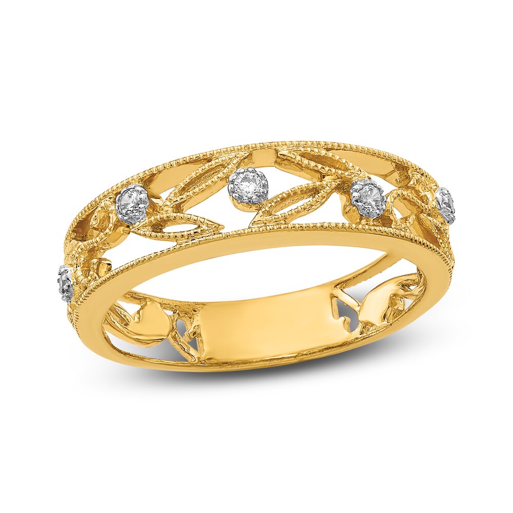 Diamond Ring 1/20 ct tw Round 14K Yellow Gold aTuAkkZo