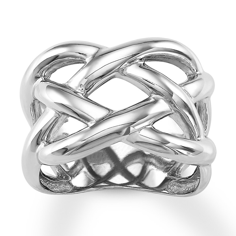 Braided Statement Ring Sterling Silver Size 7 Only aVljOlcM