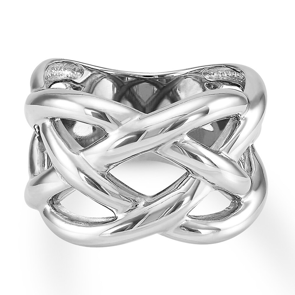Braided Statement Ring Sterling Silver Size 7 Only aVljOlcM