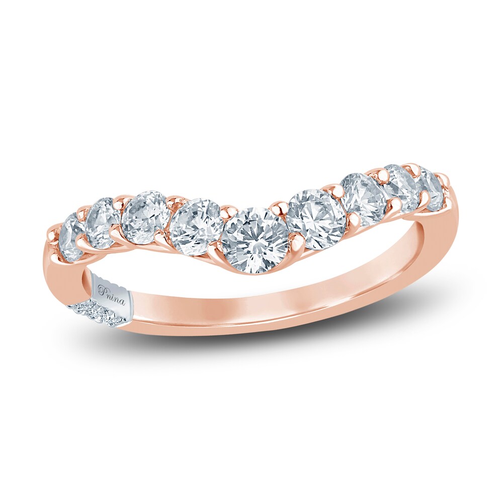 Pnina Tornai Lab-Created Diamond Contour Anniversary Band 1 ct tw Round 14K Rose Gold aZVGUg78