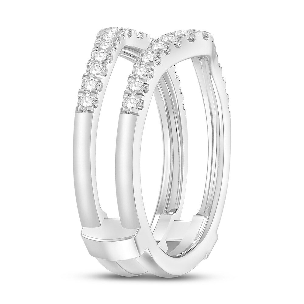 Diamond Enhancer Ring 1/2 ct tw Round Platinum ajUqmZEn