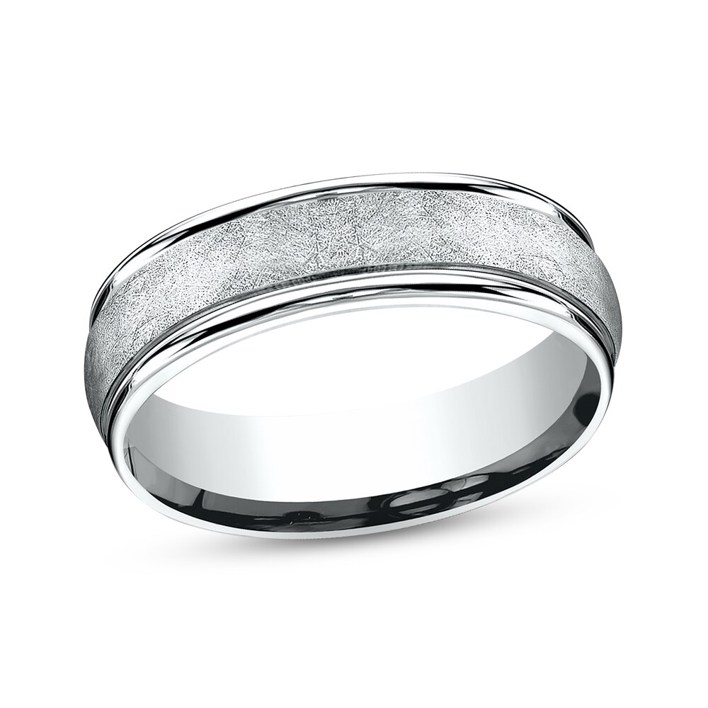 Swirl Wedding Band 10K White Gold 6mm aoITDuQu