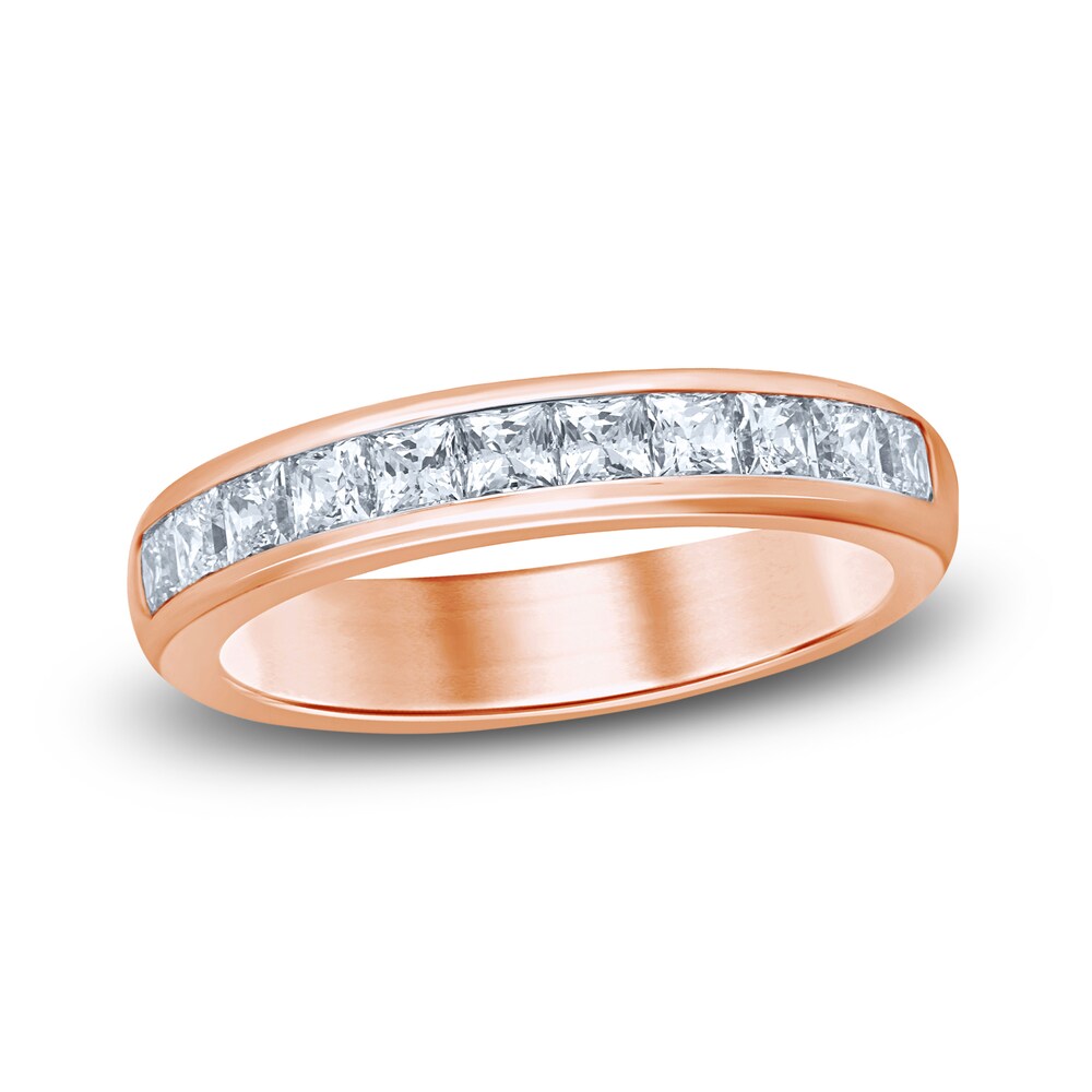 Diamond Wedding Band 1 ct tw Princess 14K Rose Gold aqzSyRxE