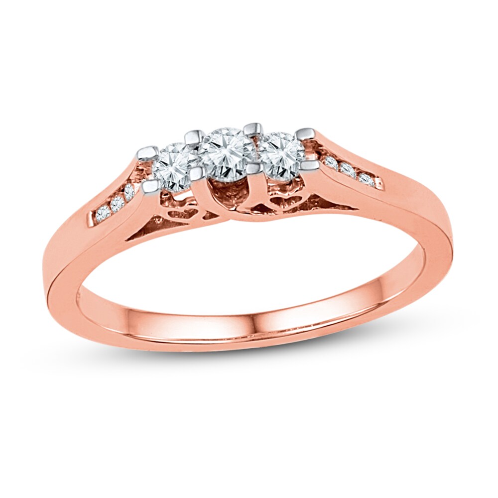 Diamond Ring 1/4 ct tw Round-cut 10K Rose Gold bSQZ8Gqr