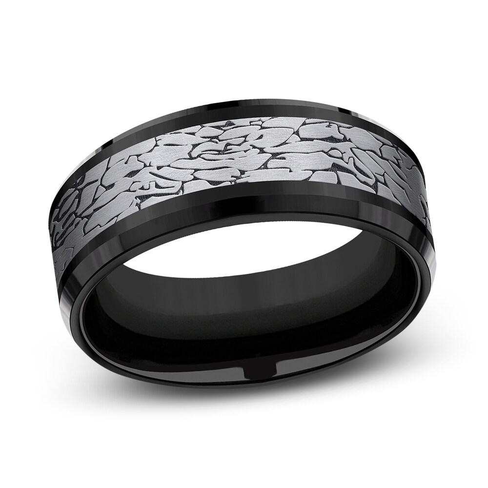 Men's Wedding Band Black Tantalum/Titanium bVyN92ew