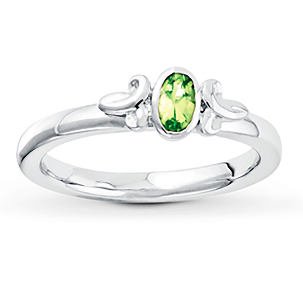 Stackable Ring Peridot Sterling Silver bY06IBid