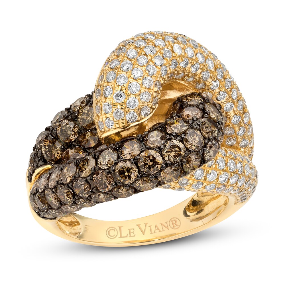Le Vian Diamond Ring 4-3/8 ct tw Round 14K Honey Gold bfwBJdoS