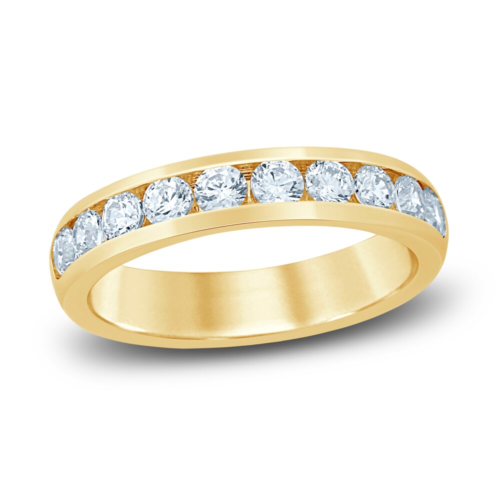 Diamond Anniversary Band 1 ct tw Round 14K Yellow Gold bgIouN69