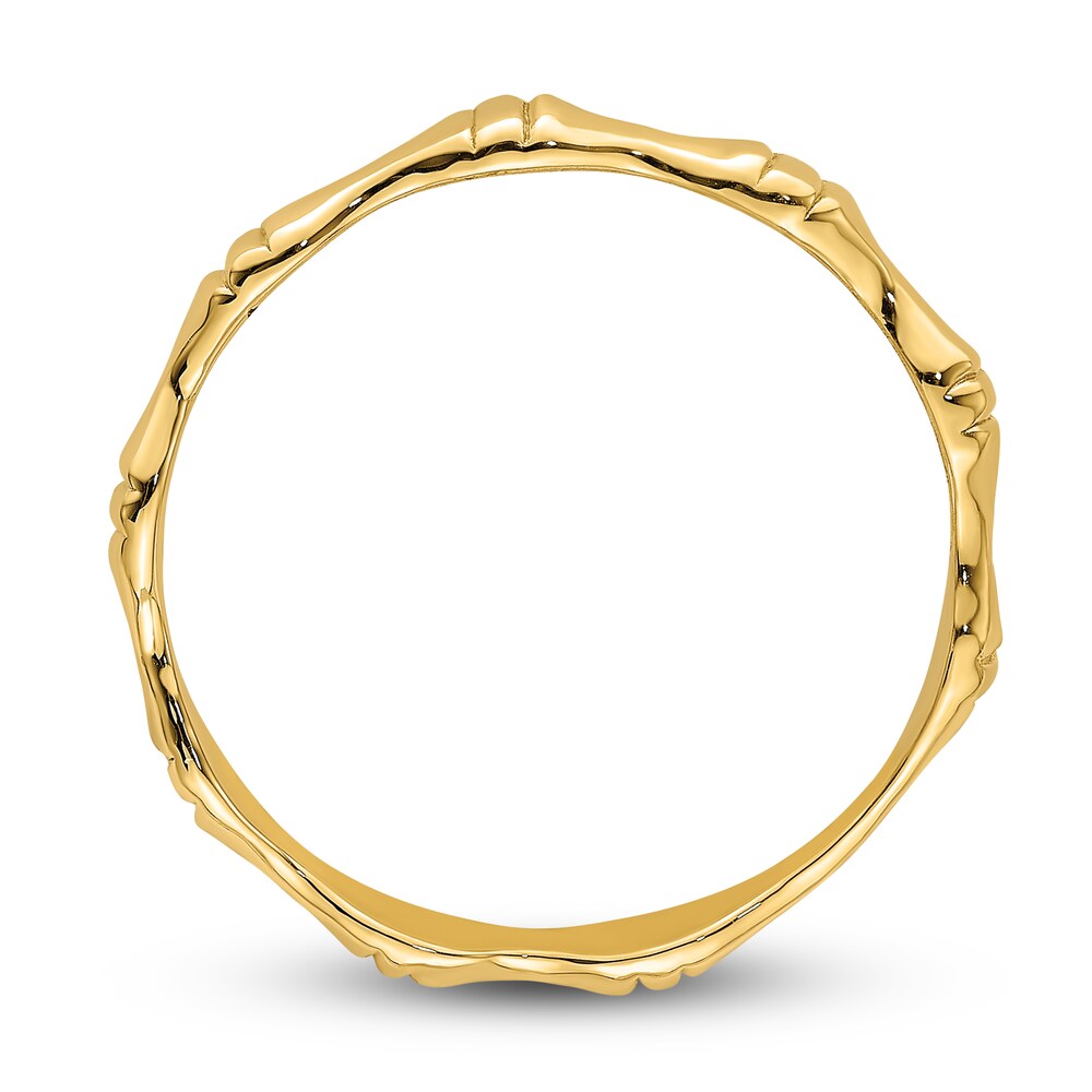 High-Polish Bamboo Ring 14K Yellow Gold bsnoKtfp