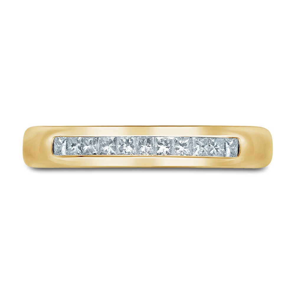 Diamond Wedding Band 1/4 ct tw Princess 14K Yellow Gold c4C63exs