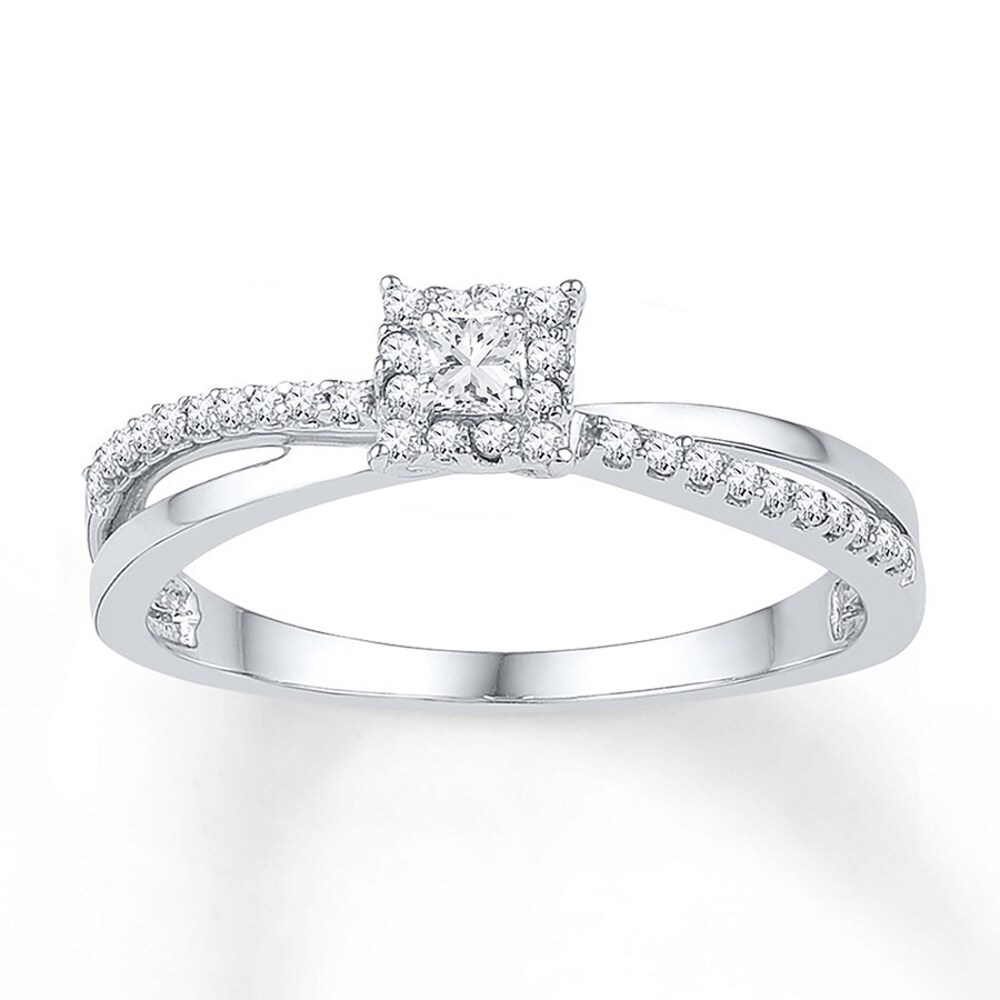 Diamond Promise Ring 1/5 carat tw 10K White Gold cEngWTTB