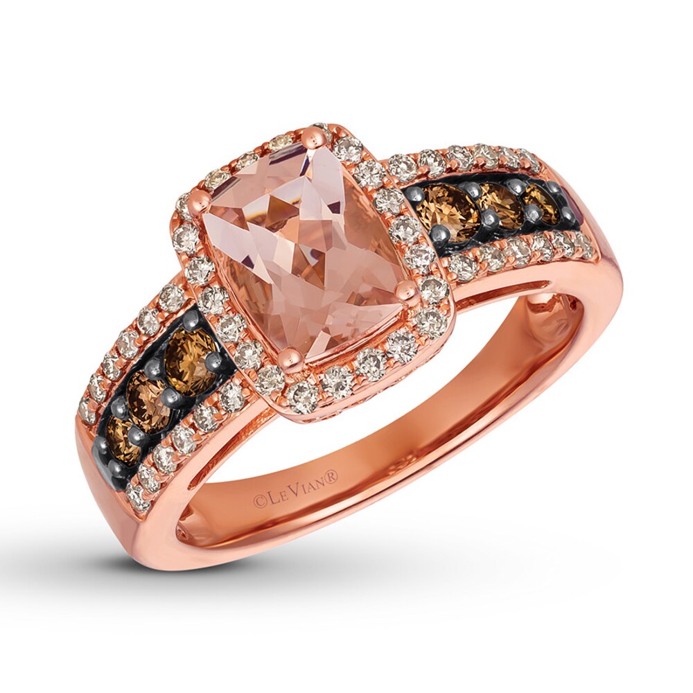 Le Vian Morganite Ring 5/8 ct tw Diamonds 14K Strawberry Gold cHfsXH9K