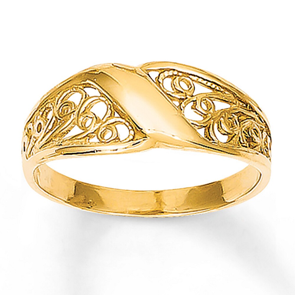 Filigree Ring 14K Yellow Gold cgf7nOfX