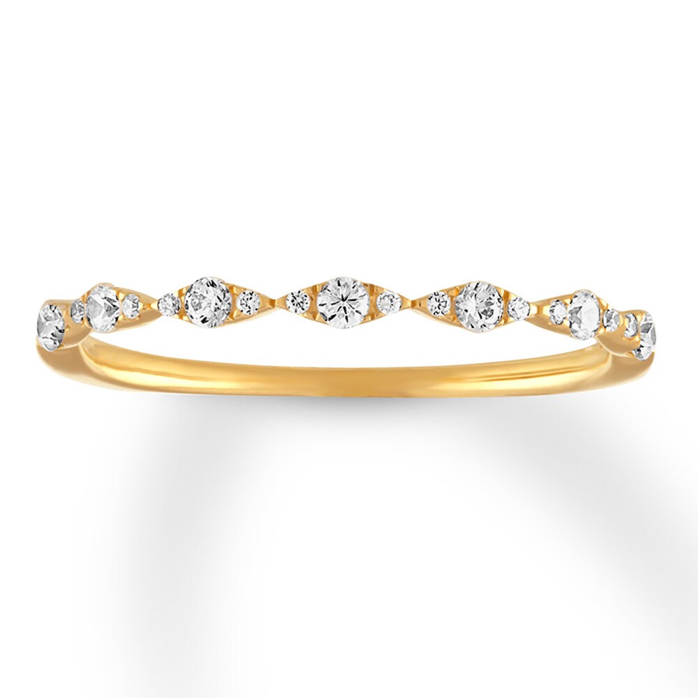 Diamond Ring 1/5 ct tw Round 10K Yellow Gold ciqur7np