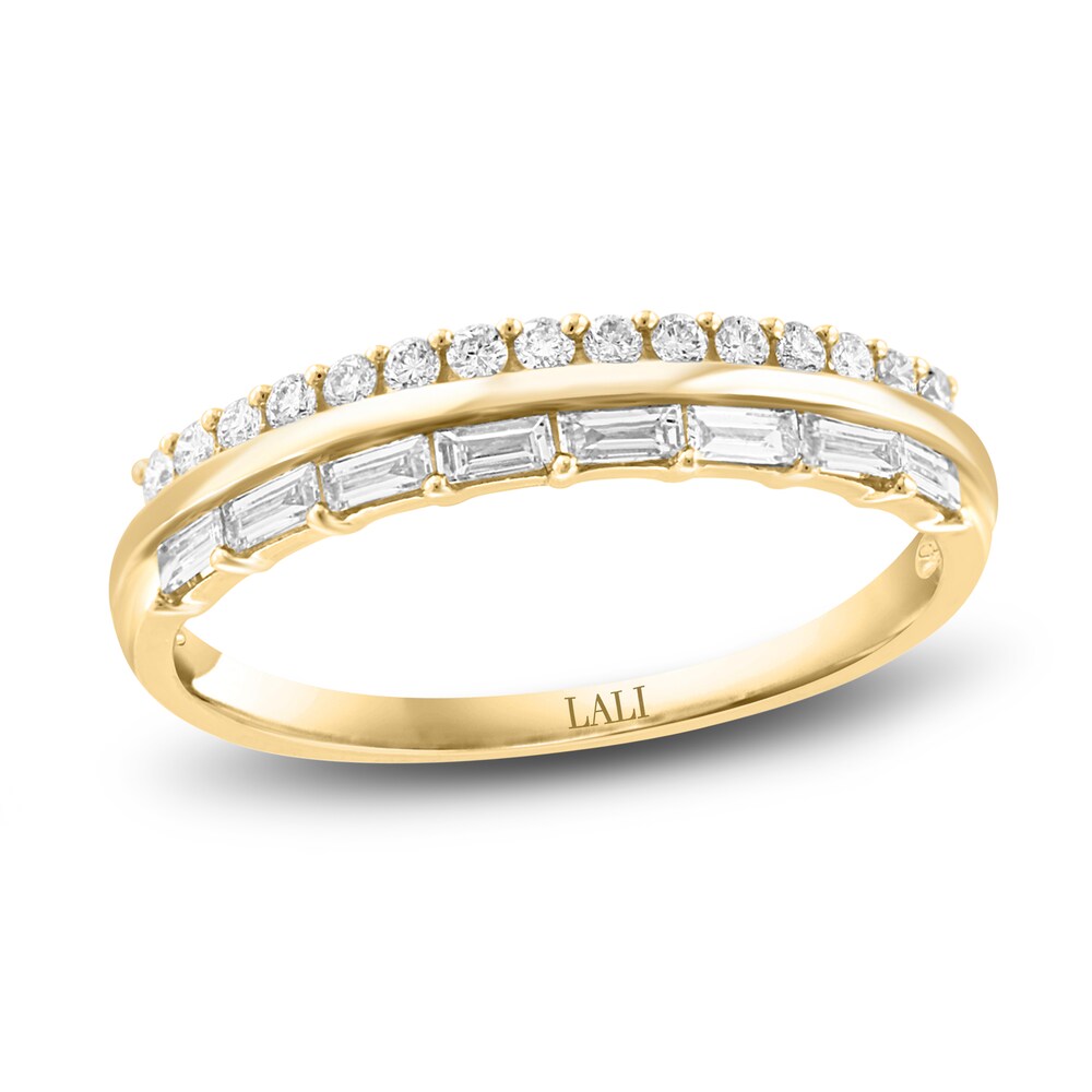 LALI Jewels Diamond Ring 3/8 ct tw Round/Baguette 14K Yellow Gold cnDpBVRz