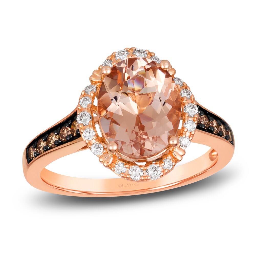 Le Vian Natural Morganite Ring 1/3 ct tw Diamonds 14K Strawberry Gold cqwqpGKX